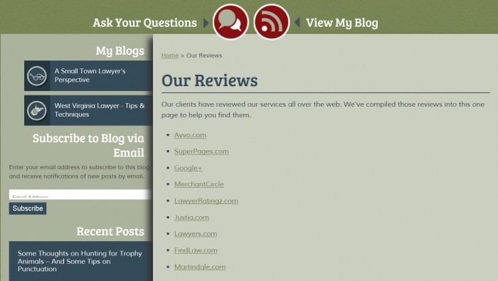 2.OurreviewsPage